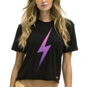 Cropped Bolt Boyfriend Tee